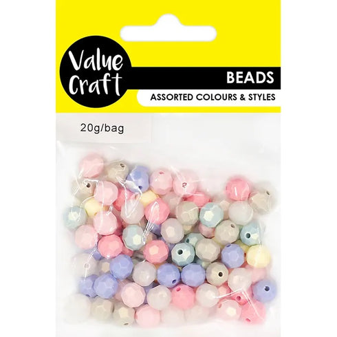 Geo Round Shape Pearl Finish Beads